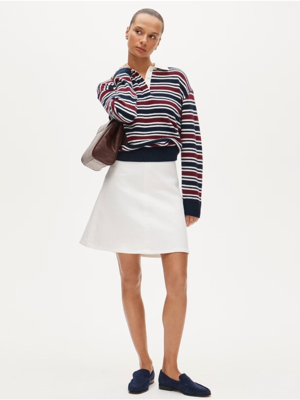J. Crew Fairfax skirt in denim - White Denim